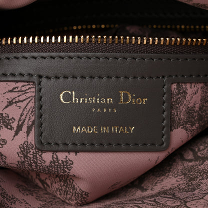 Christian Dior Wicker Oblique Medium Lady Dior Bag Pink Grey 6 of 9