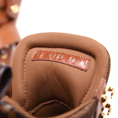 Louis Vuitton Calfskin Territory Ranger Combat Boots 38 Cognac 8 of 13