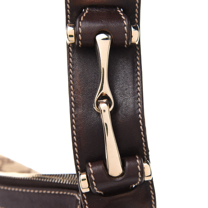 Gucci Monogram Web Studded Pelham Shoulder Bag Dark Brown 7 of 9
