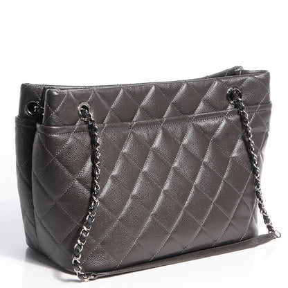 Chanel Caviar CC Timeless Soft Tote Dark Grey 3 of 7