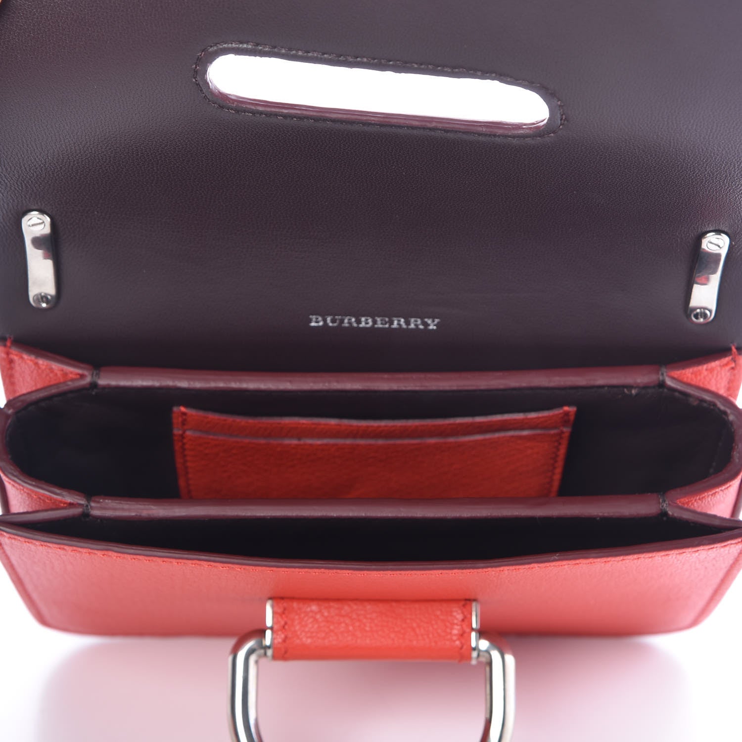 Burberry Goatskin Mini D-Ring Bag Bright Red 5 of 11