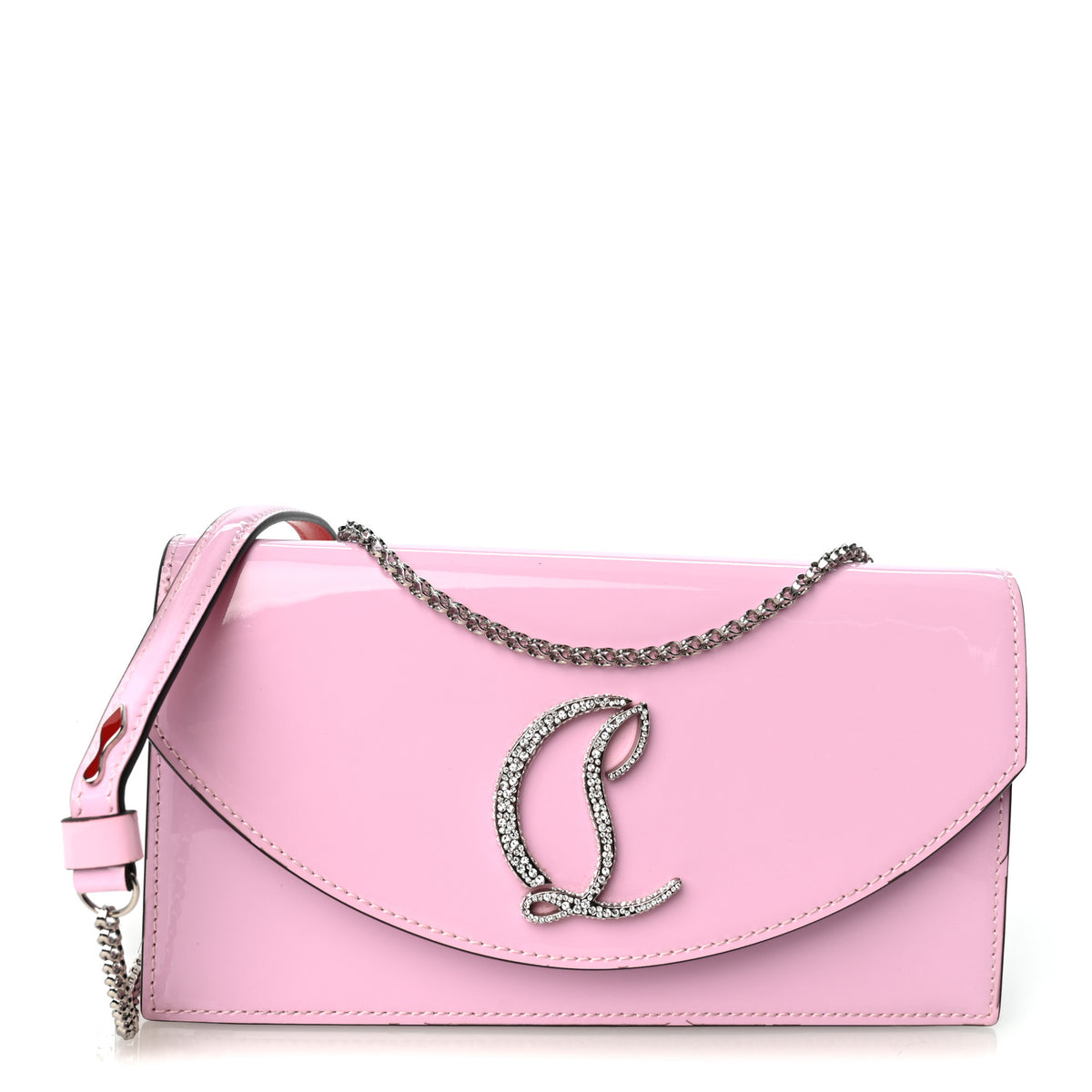 Christian Louboutin Patent Calfskin Loubi54 Crossbody Clutch Pink 1 of 9