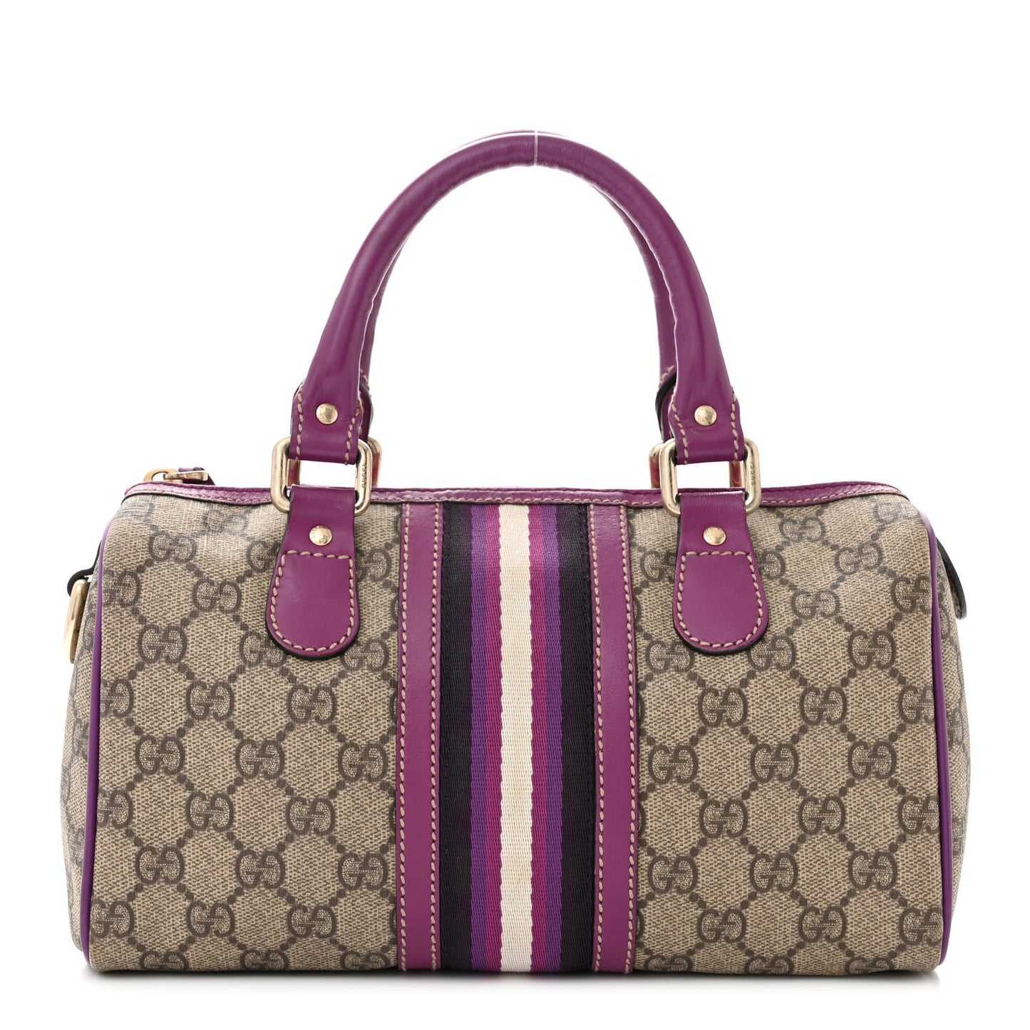 Monogram Vintage Web Small Boston Purple