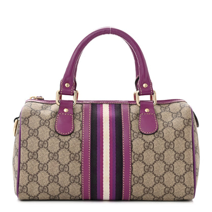 Gucci Monogram Vintage Web Small Boston Purple 1 of 13