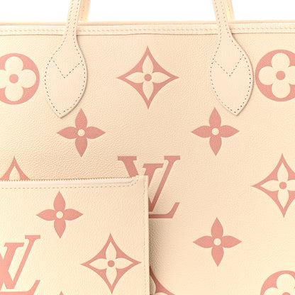 Louis Vuitton Empreinte Monogram Giant Neverfull MM Creme Rose Trianon 6 of 9