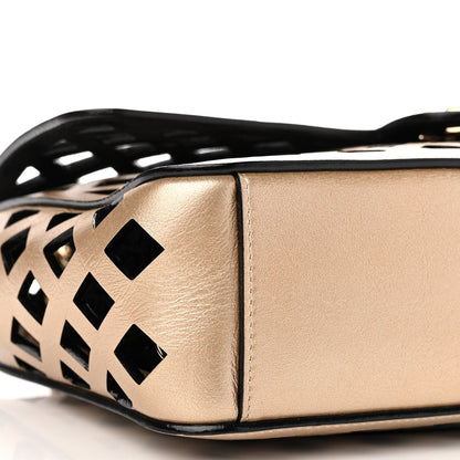 Chanel Metallic Lambskin Sea Through Flap Gold Black 11 of 12