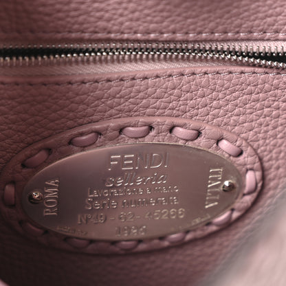 Fendi Cuoio Romano Selleria Macro Stitchings Mini Peekaboo Iconic Satchel Rose Camelia 5 of 8