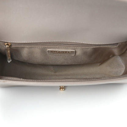 Chanel Caviar Quilted New Medium Boy Flap Dark Beige 4 of 10