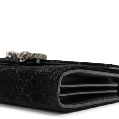 Gucci Velvet GG Monogram Mini Dionysus Chain Wallet Black 10 of 11