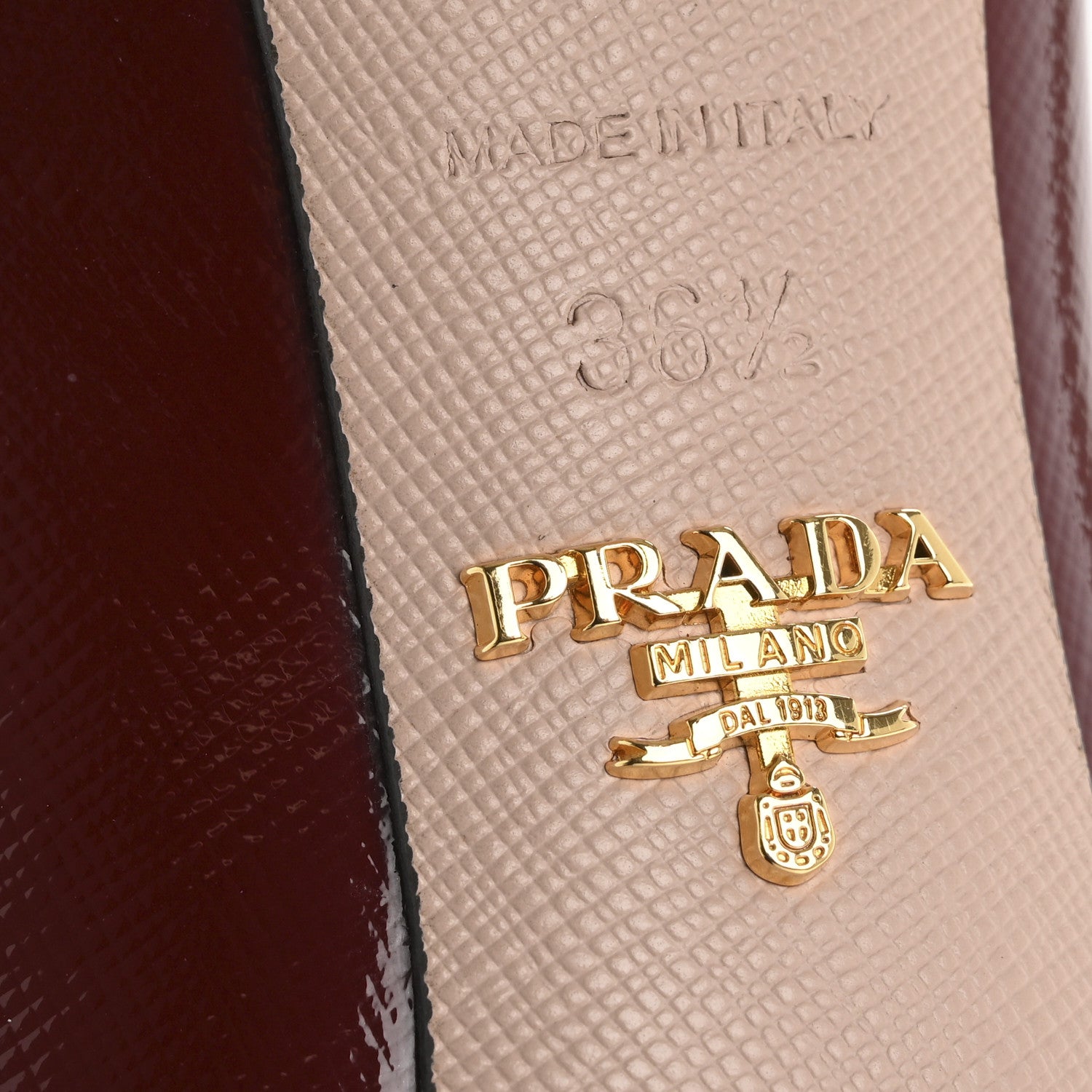 Prada Saffiano Vernice Pumps 36.5 Rosso 8 of 9