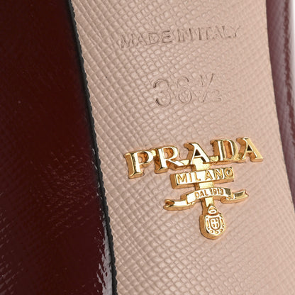Prada Saffiano Vernice Pumps 36.5 Rosso 8 of 9