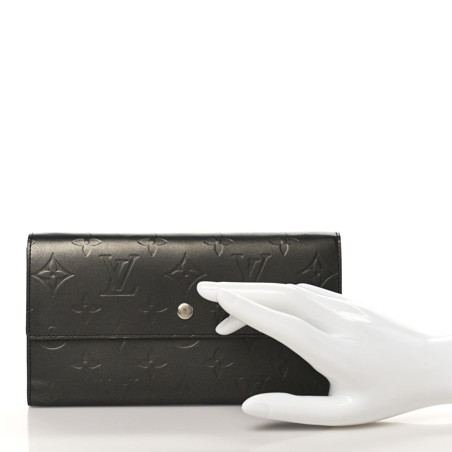 Louis Vuitton Mat Monogram Porte Tresor International Wallet Black 2 of 6
