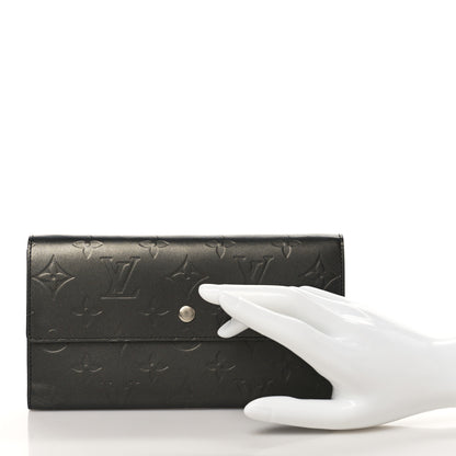 Louis Vuitton Mat Monogram Porte Tresor International Wallet Black 2 of 6