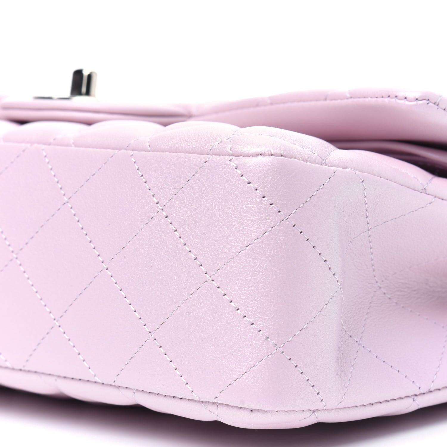 Chanel Iridescent Calfskin Quilted Medium Double Flap Light Pink 10 of 12