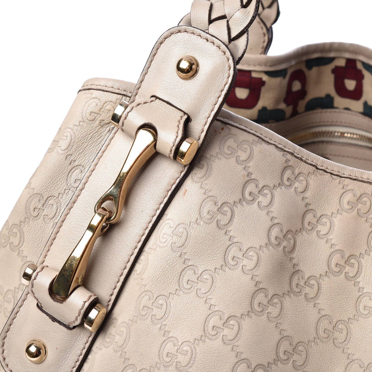 Gucci Guccissima Medium Pelham Shoulder Bag Off White 11 of 16