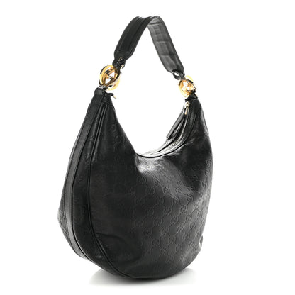 Gucci Guccissima Medium GG Twins Hobo Black 3 of 10