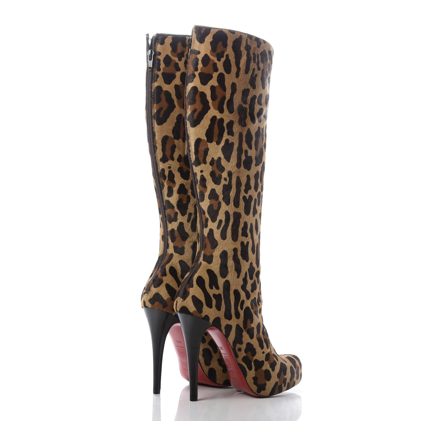 Pony Hair Alta Ariella Talon Boots 36.5 Leopard