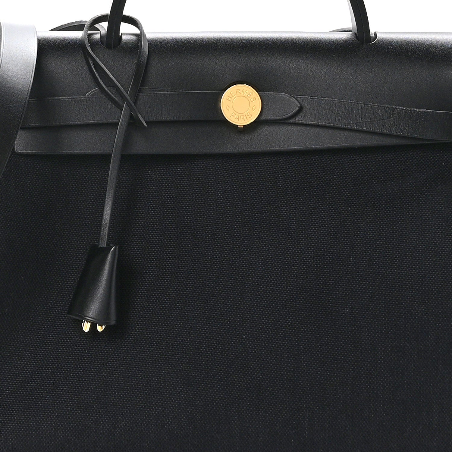 Hermes Military Toile Vache Hunter Herbag Zip Retourne 31 PM Black 9 of 11
