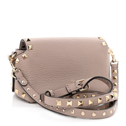 Valentino Garavani Pebbled Calfskin Mini Rockstud Crossbody Bag Poudre 3 of 9