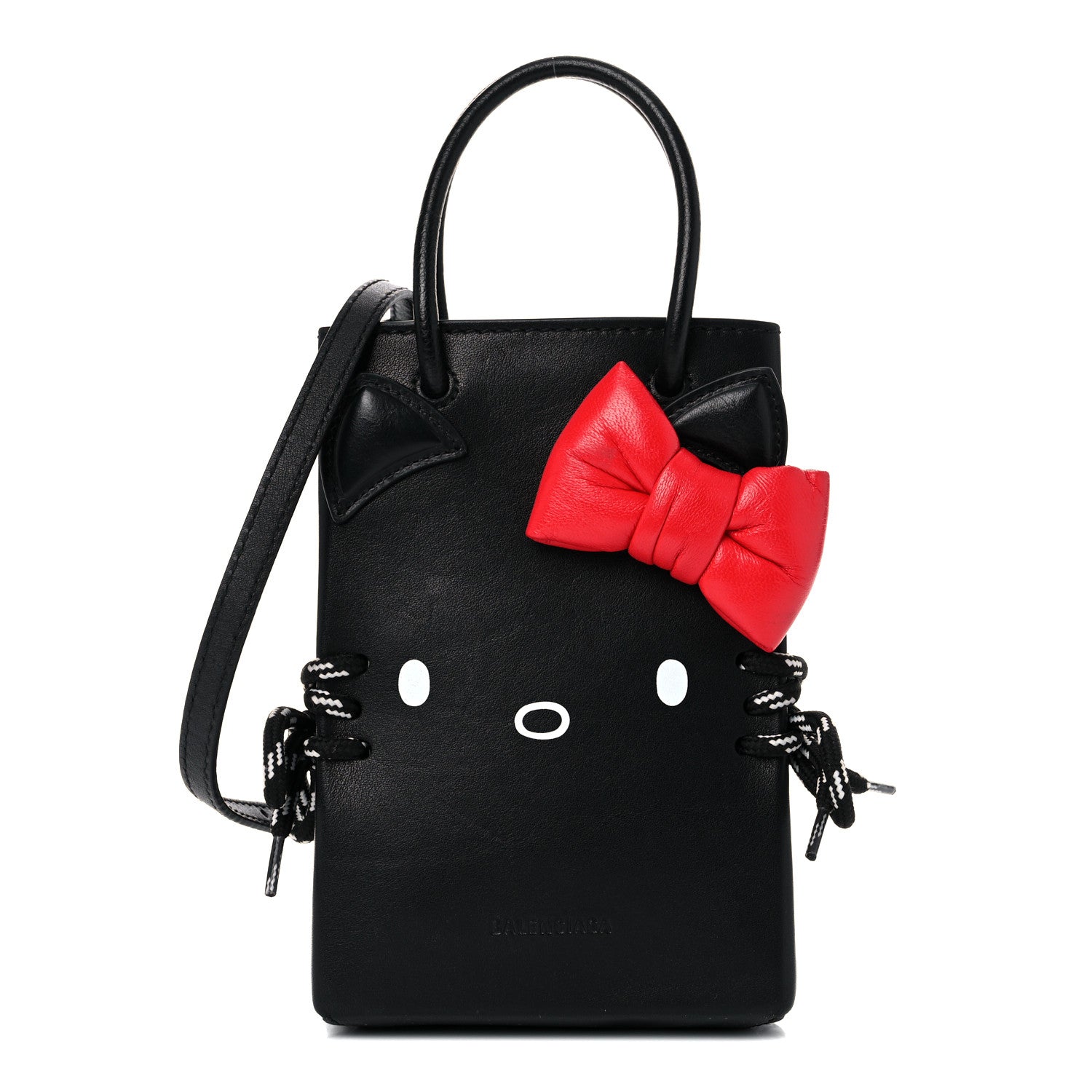 Balenciaga Calfskin Hello Kitty Phone Holder Bag Black 1 of 14