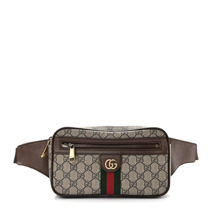 Gucci Soft GG Supreme Monogram Medium Ophidia Belt Bag Dark Brown 1 of 11