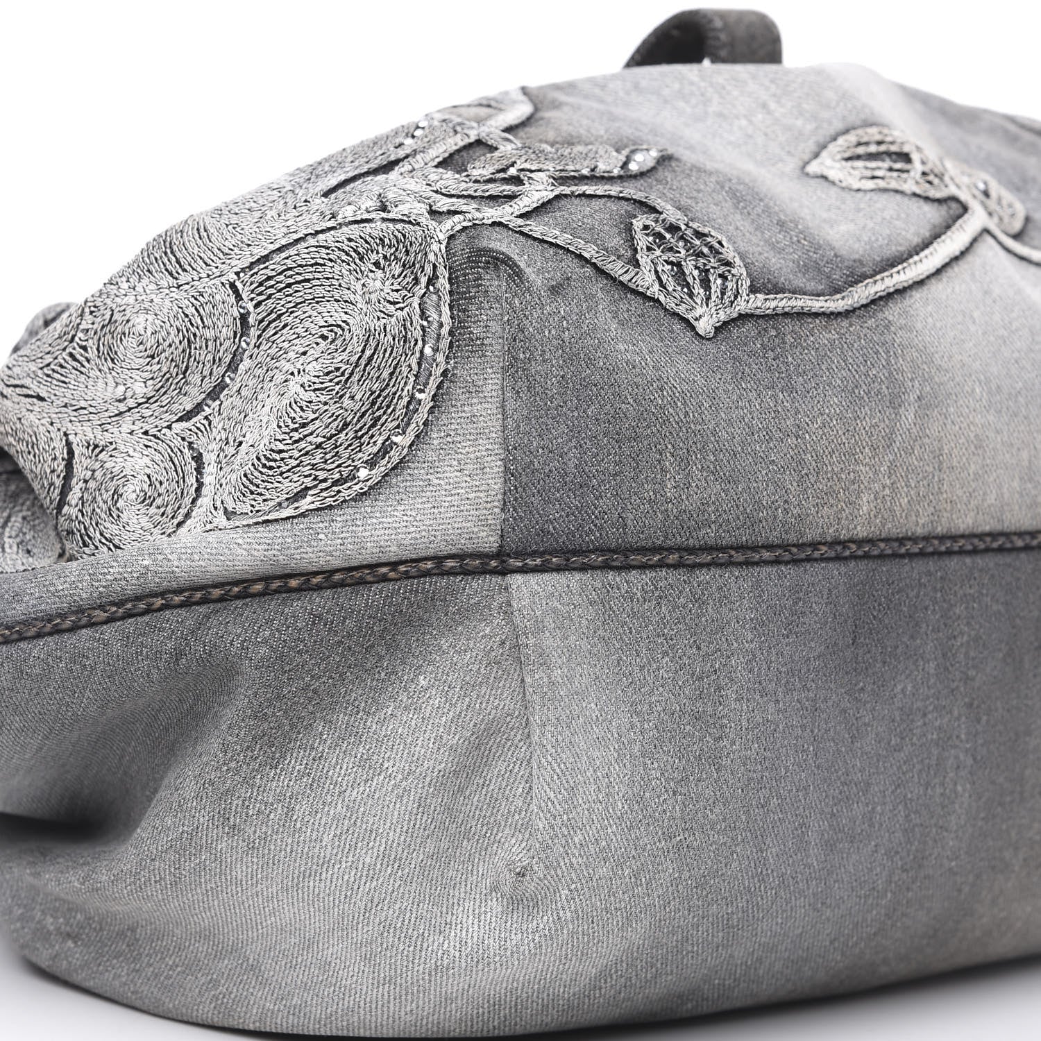 Fendi Denim Squirrel Embroidered Spy Grey 8 of 11