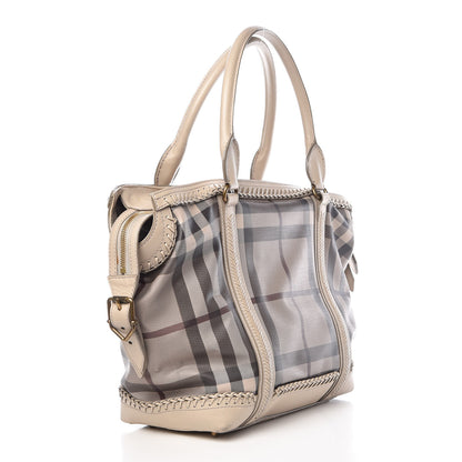 Burberry Smoked Check Tote Trench 3 of 13