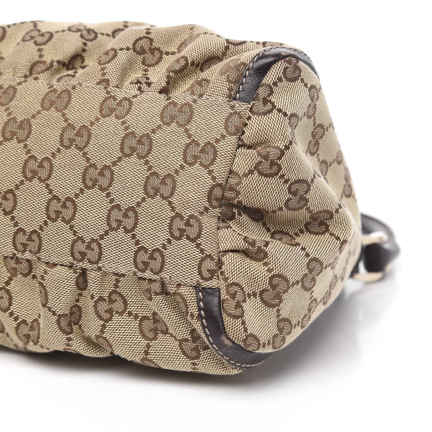 Gucci Monogram Medium D Gold Ring Hobo Dark Brown 11 of 13