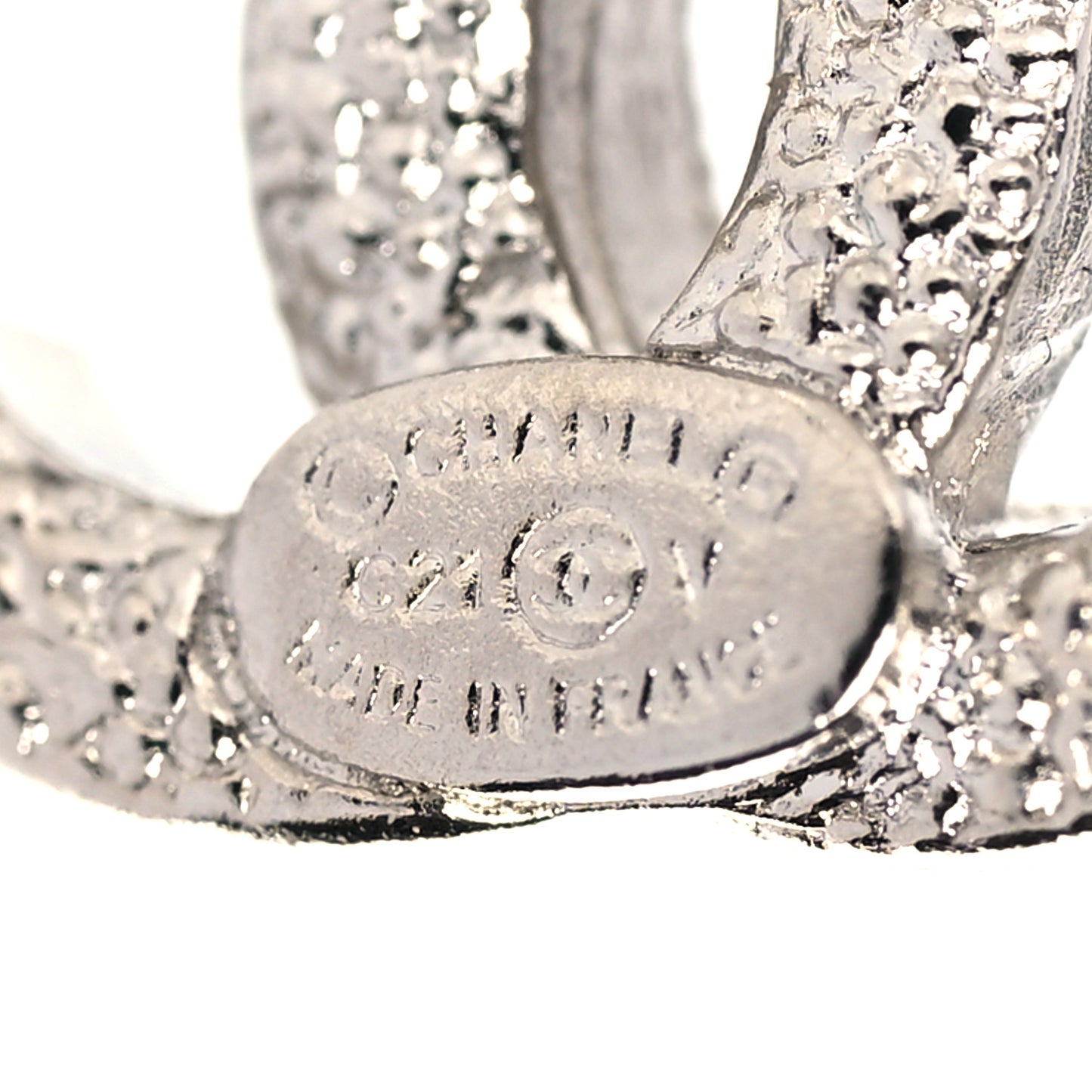 Crystal Mini Timeless CC Earrings Silver