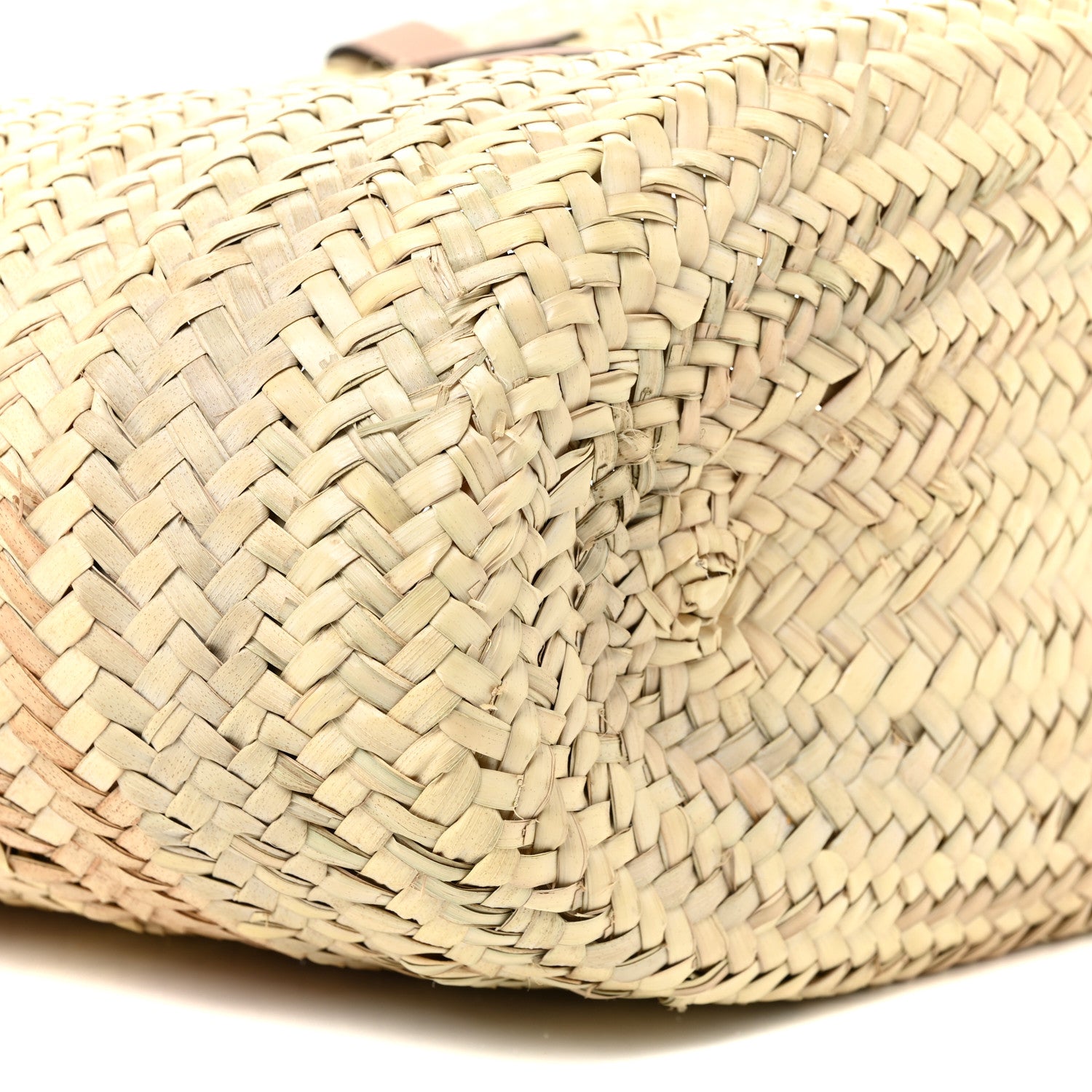 Celine Raffia Calfskin Triomphe Medium Panier Tan 5 of 10
