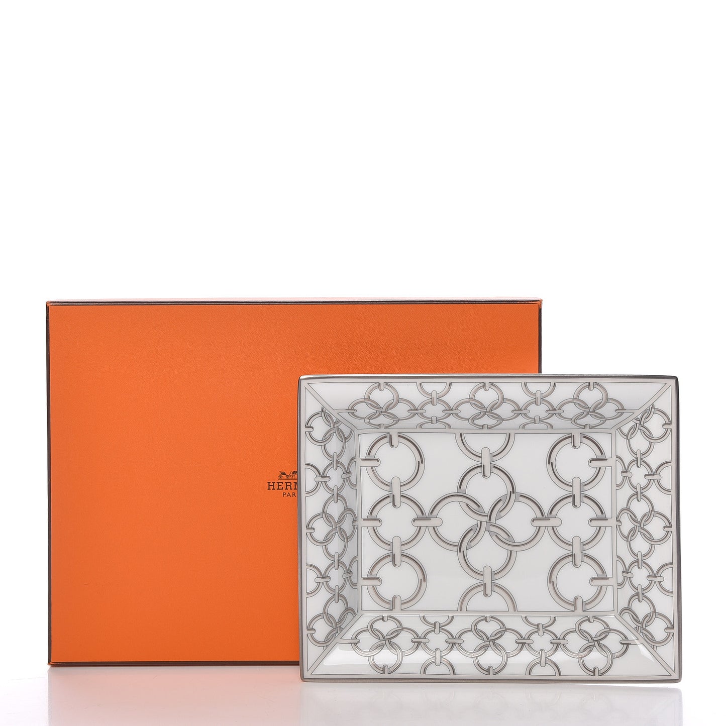 Porcelain Cote de Maillons Change Tray Argent
