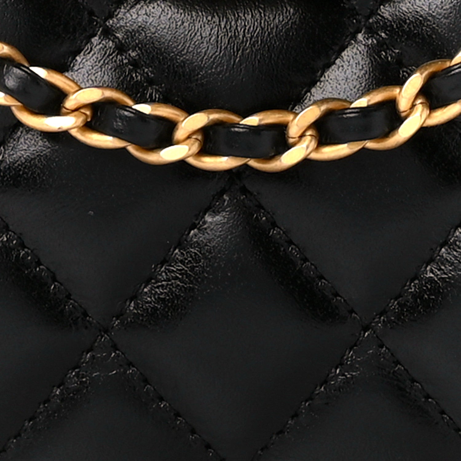 Chanel Shiny Aged Calfskin Quilted Nano Kelly Shopper Black 8 of 10