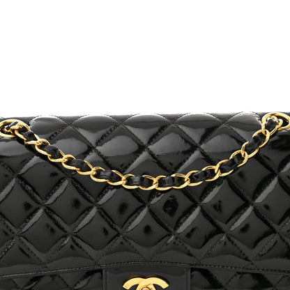 Chanel Patent Quilted Medium Double Flap Black 9 of 12