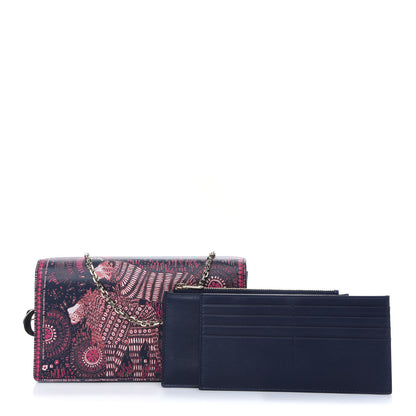 Christian Dior Calfskin Animals Chain Pouch Fuchsia Multicolor 4 of 10