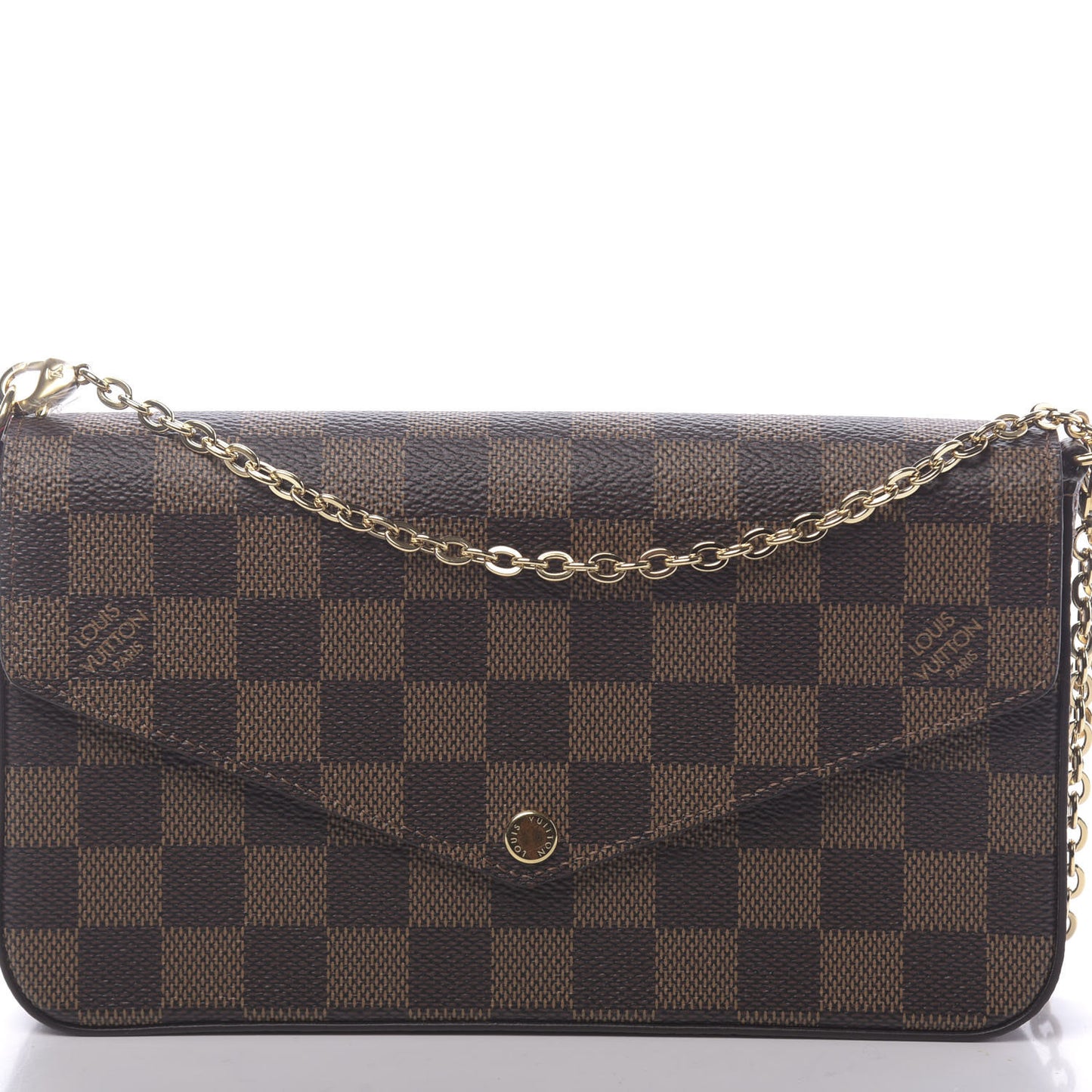 Damier Ebene Pochette Felicie Chain Wallet