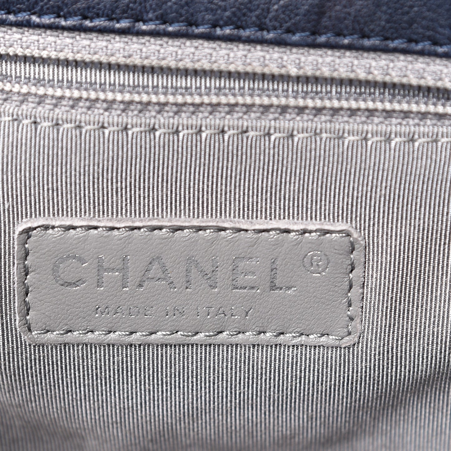 Washed Lambskin Quilted Mini Chain Around Flap Navy Blue