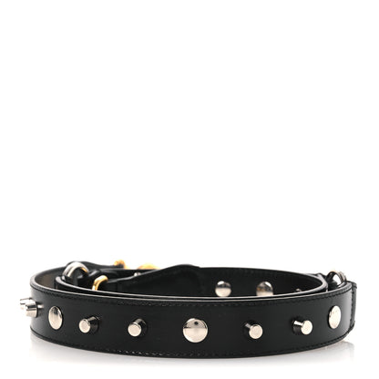Gucci Calfskin Studded Logo Shoulder Strap Black 2 of 3