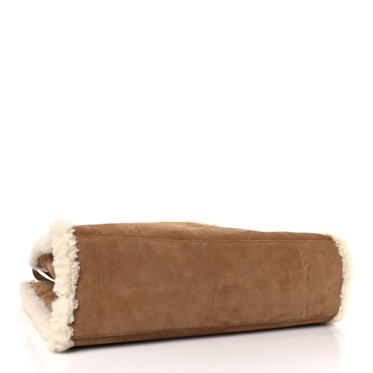 Telfar X UGG Suede Shearling Medium Shopping Bag Chestnut 4 of 8