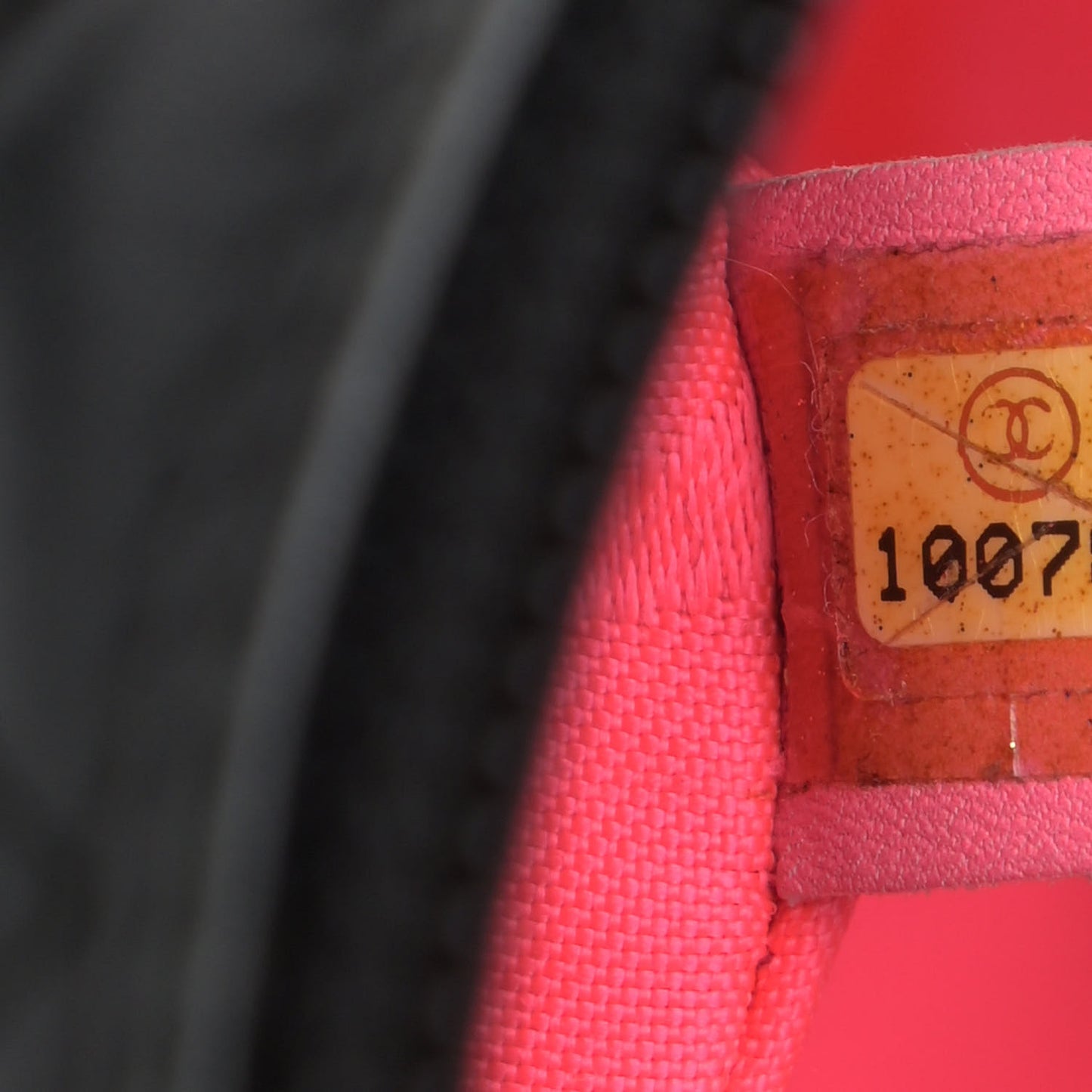 Calfskin Cambon Flat Tote Black White