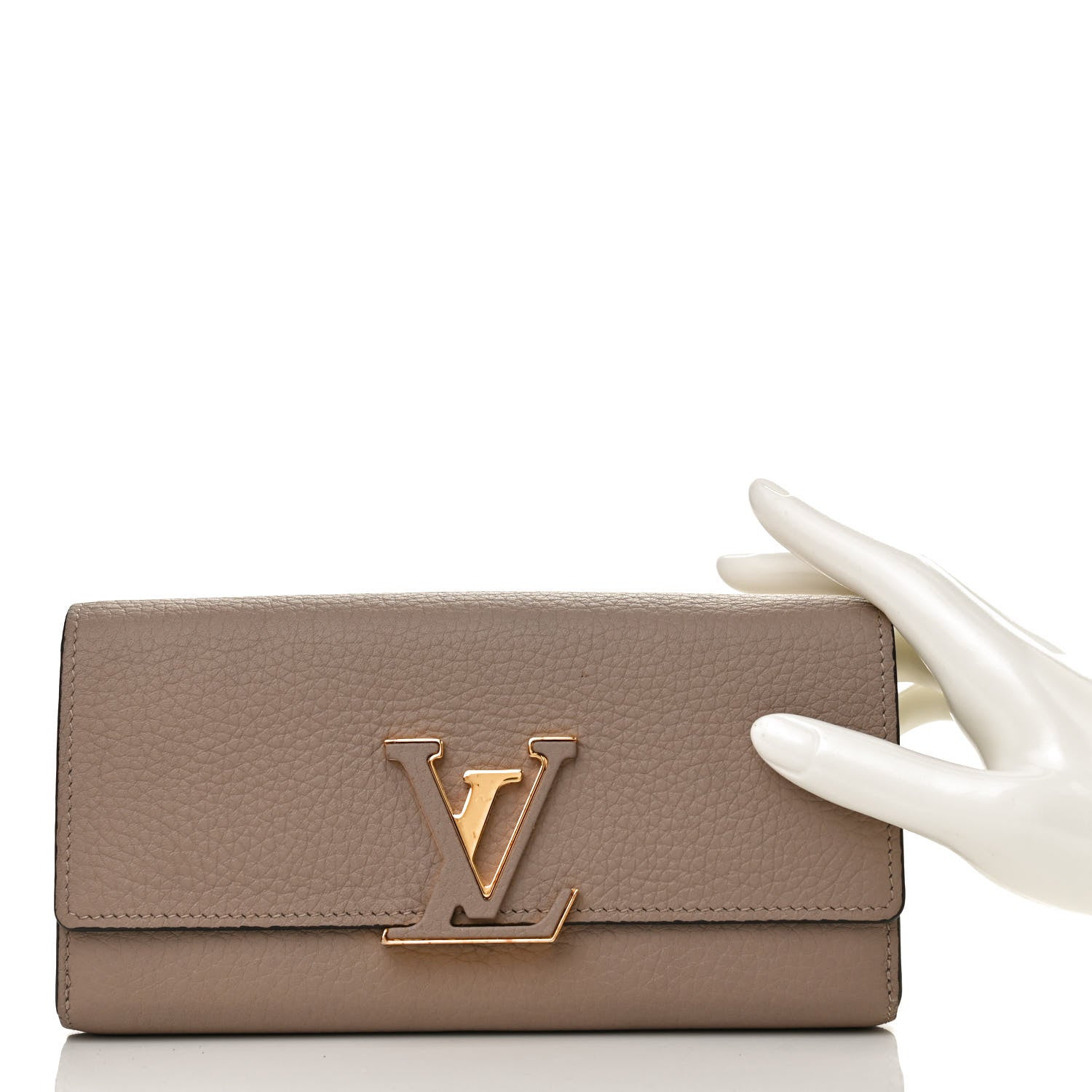 Louis Vuitton Taurillon Capucines Wallet Galet 2 of 9