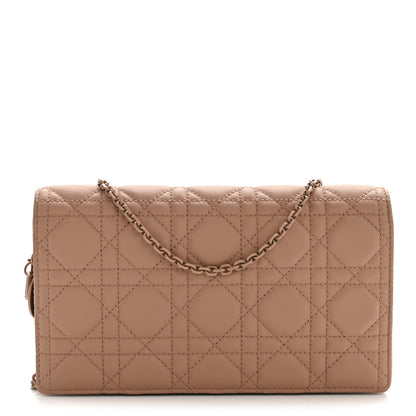 Christian Dior Ultra Matte Calfskin Cannage Lady Dior Clutch Fard 1 of 14