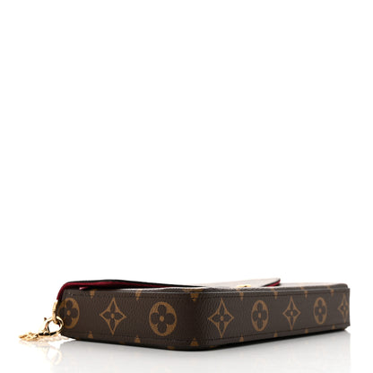 Louis Vuitton Monogram Pochette Felicie Chain Wallet Fuchsia 5 of 15
