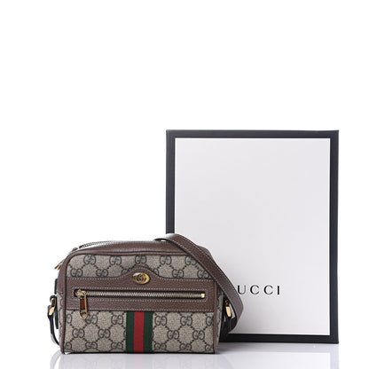 Gucci GG Supreme Monogram Web Mini Ophidia Shoulder Bag Brown 11 of 11