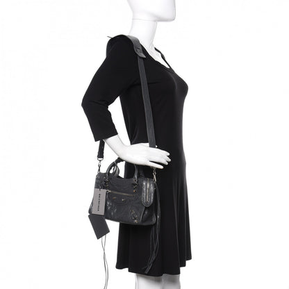 Balenciaga Agneau Classic Silver Hardware Mini City Gris Fossile 2 of 12