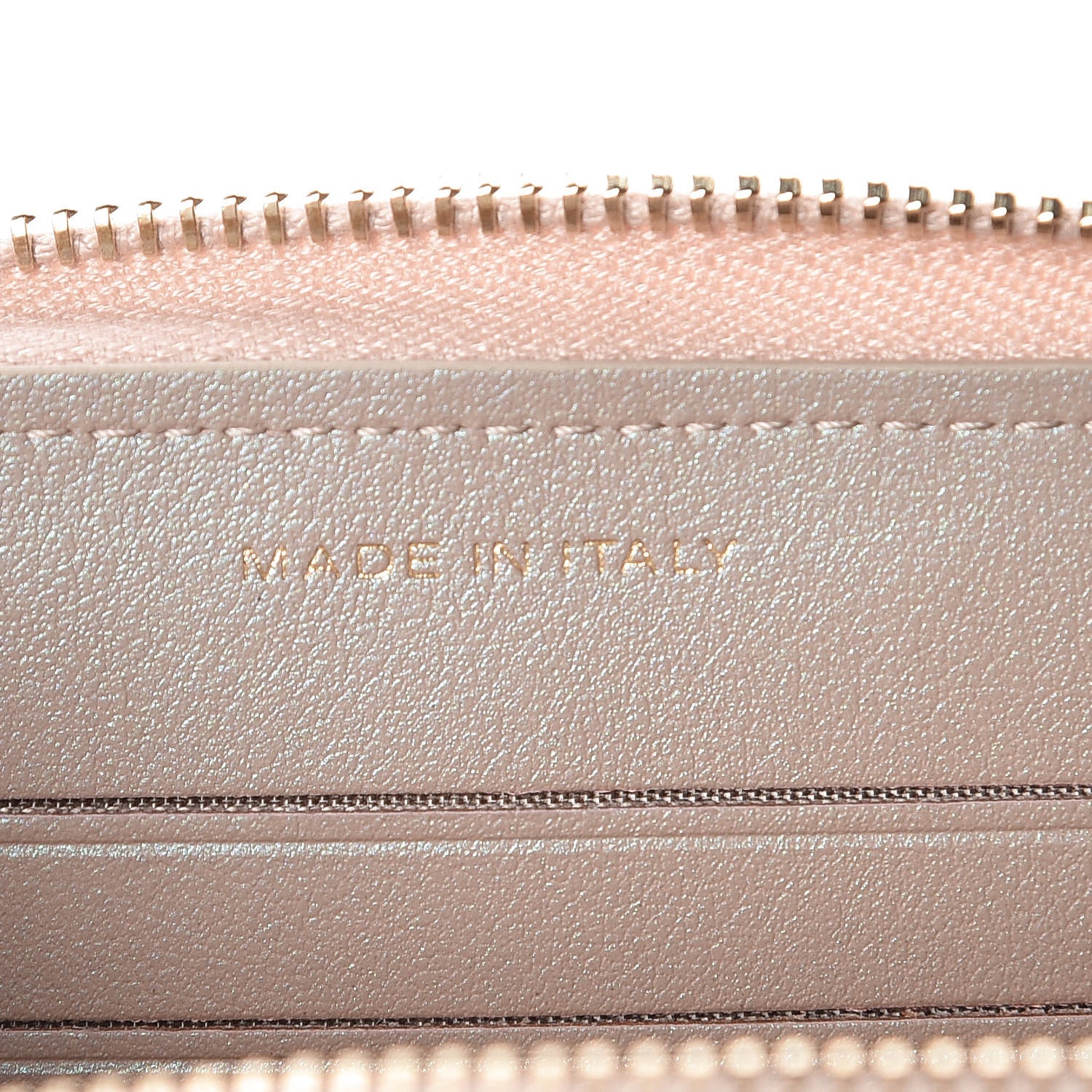 Chanel Iridescent Caviar Quilted Medium Zip Around Wallet Beige 7 of 11