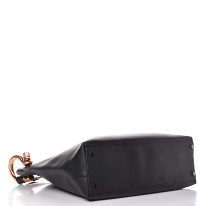 Tom Ford Calfskin Fisherman Hook Drawstring Hobo Bag Black 4 of 7