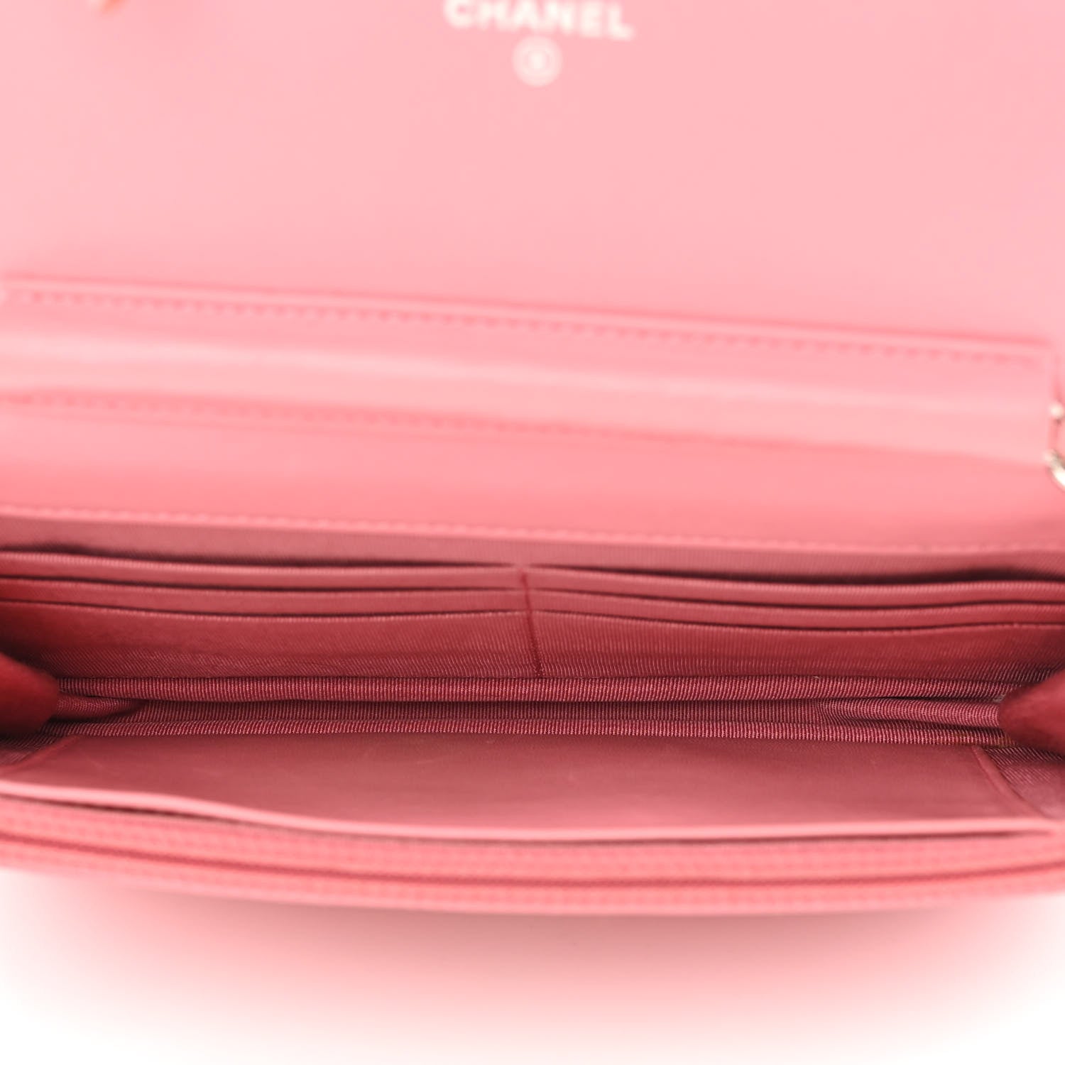 Chanel Lambskin Quilted Wallet On Chain WOC Pink 5 of 12