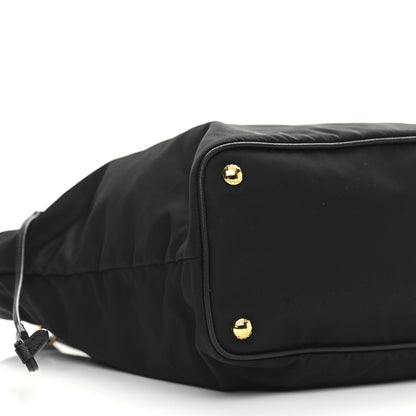 Prada Tessuto Nylon Saffiano Shopping Tote Black 10 of 11