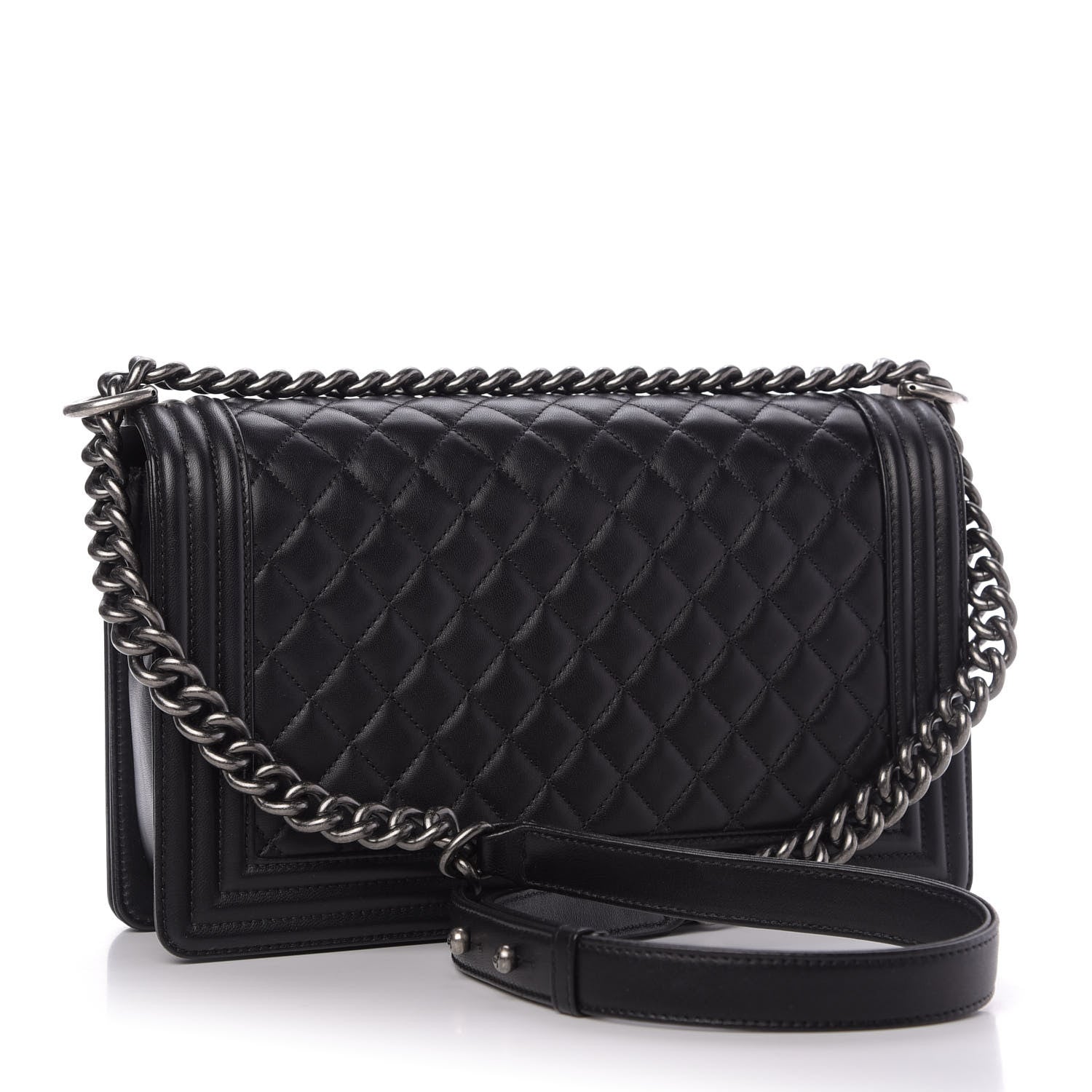Chanel Lambskin Quilted New Medium Boy Flap Black 4 of 10