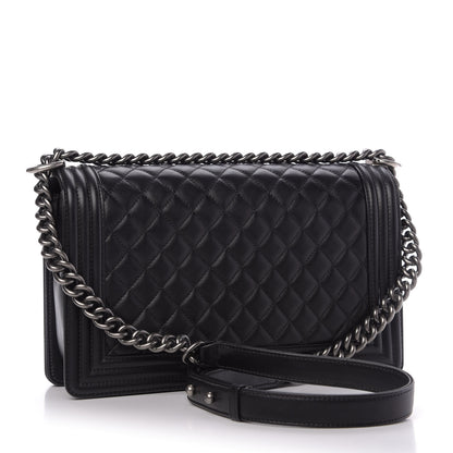 Chanel Lambskin Quilted New Medium Boy Flap Black 4 of 10